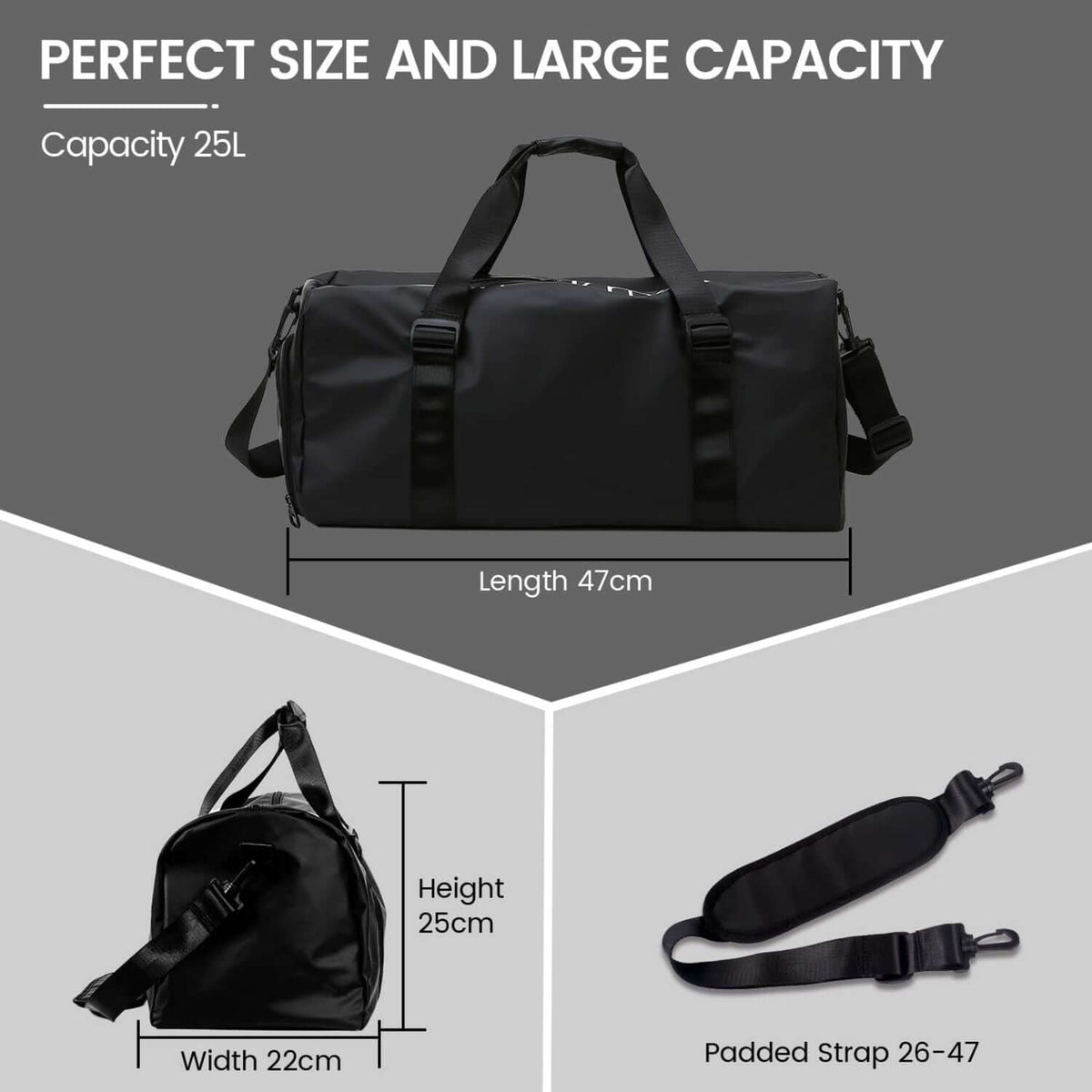 Durable Sports Duffel Bags – Water-Repellent with Shoe Compartment