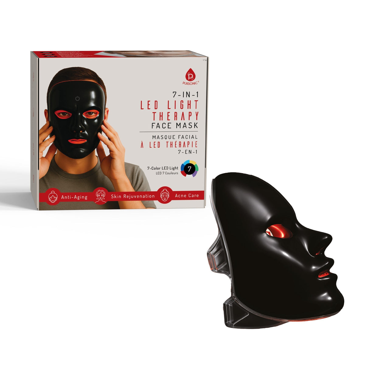 7-in-1 LED Light Therapy Face Mask – Advanced Skincare at Home! - Sports