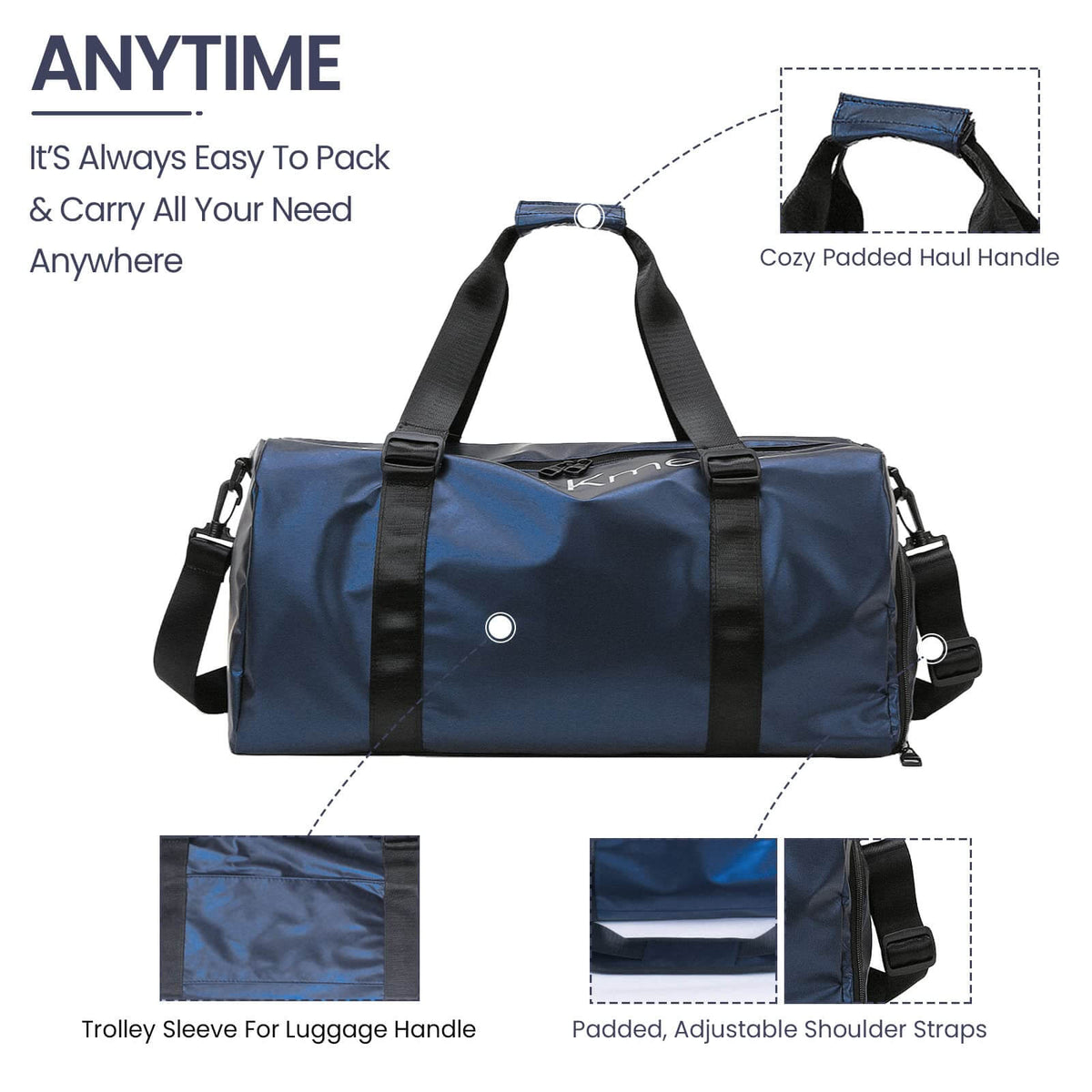 Durable Sports Duffel Bags – Water-Repellent with Shoe Compartment