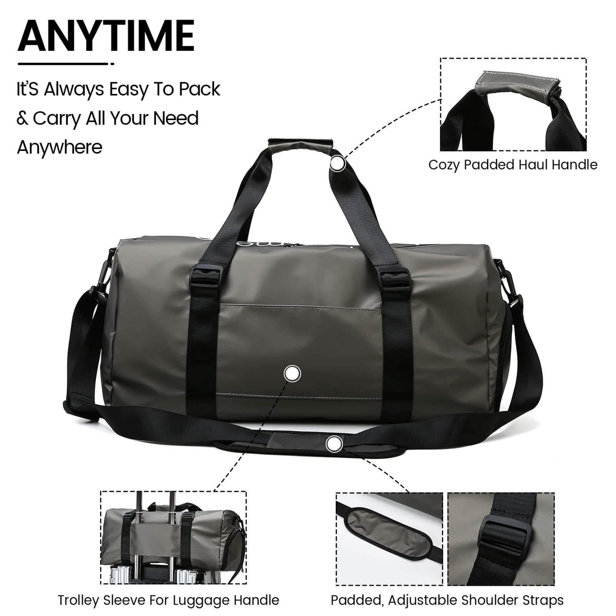 Durable Sports Duffel Bags – Water-Repellent with Shoe Compartment