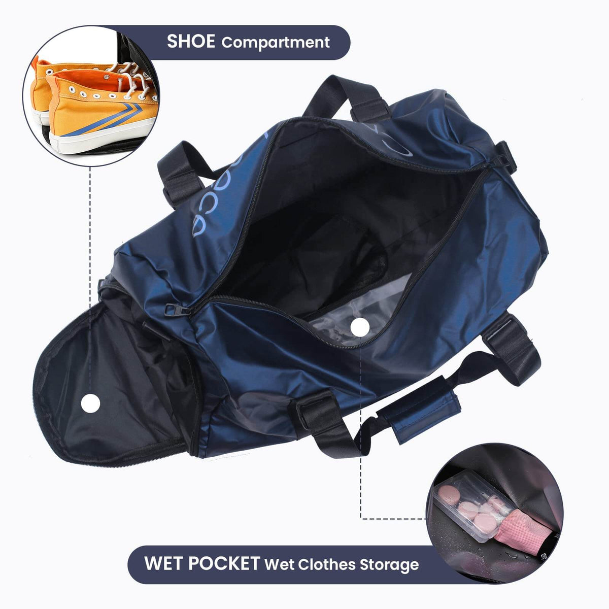 Durable Sports Duffel Bags – Water-Repellent with Shoe Compartment