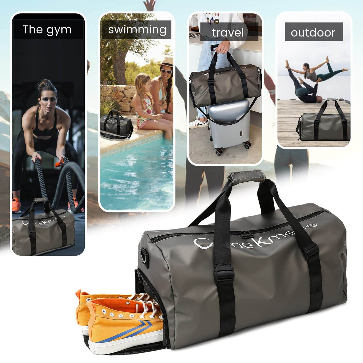 Durable Sports Duffel Bags – Water-Repellent with Shoe Compartment