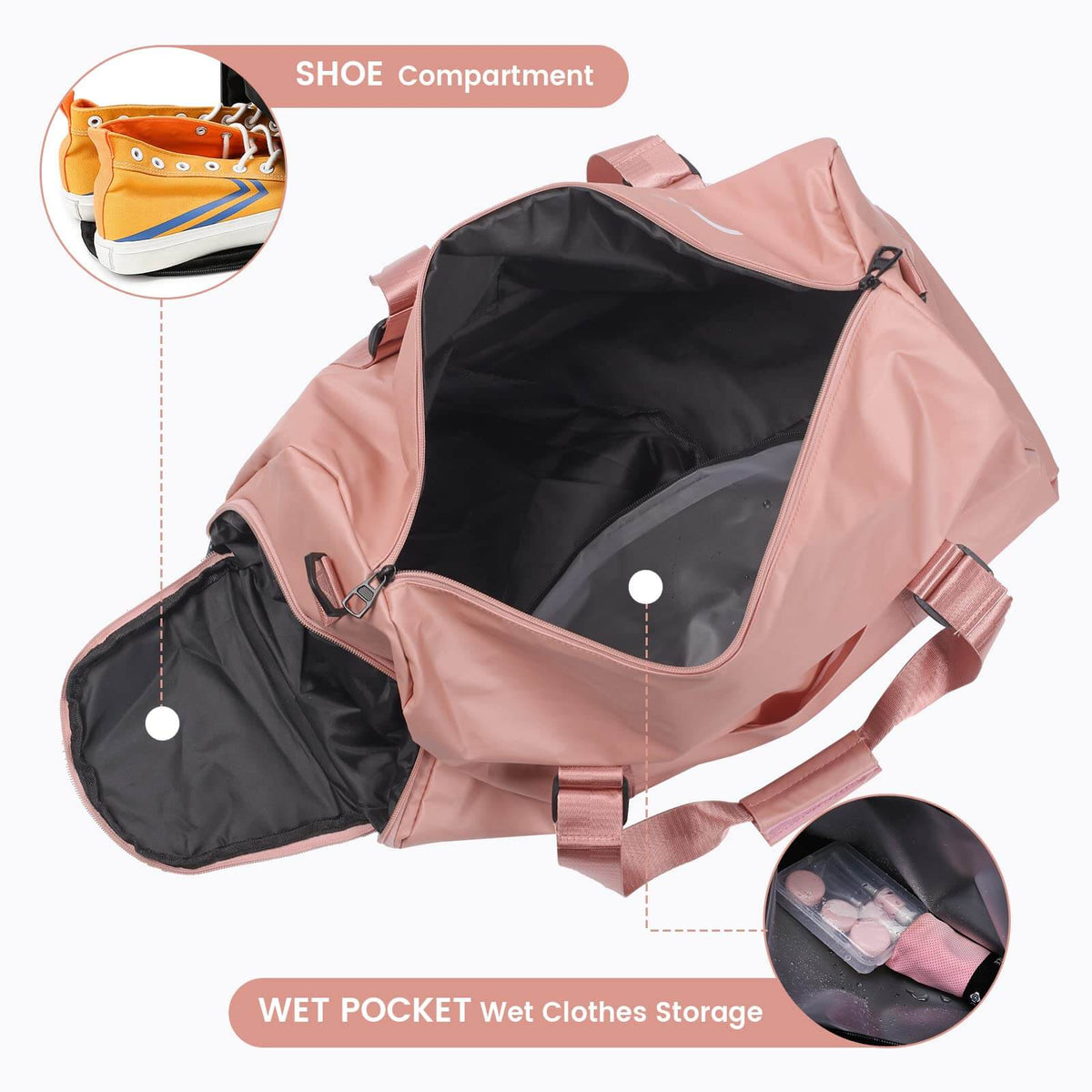 Durable Sports Duffel Bags – Water-Repellent with Shoe Compartment