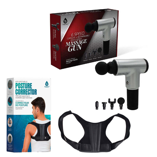 Adjustable Posture Corrector & Professional Massage Gun - Sports