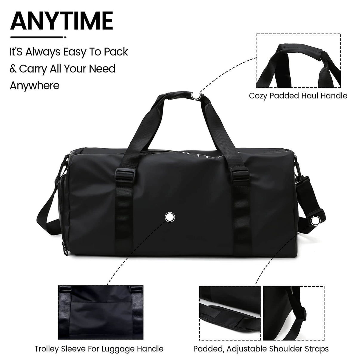 Durable Sports Duffel Bags – Water-Repellent with Shoe Compartment